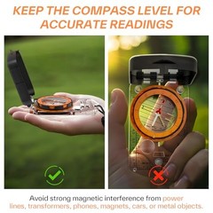 Compass Hiking Survival, Camping Accessories Orienteering Compass Transparent