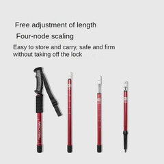 1 PCS Aluminium Alloy Teleskopic Hiking Poles Trekking Walking Stick Ultralight