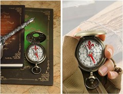 Retro Pocket Compass, Copper Alloy Hiking Compass | Compact copper alloy comp…