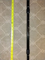 Adjustable Telescopic Aluminum Trekking Pole Black Foam Grip Rubber Tip Hiking