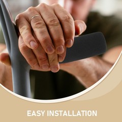 2Pcs Black Crutch Pads Soft Nbr Handle Covers Non Slip Grip for Comfortable Use