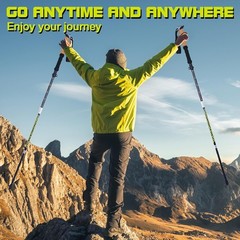 Collapsible Trekking Poles for Hiking-Lightweight Adjustable Walking Sticks with