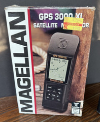 Magellan GPS 3000 XL Handheld IOB w/Manual, Car Charger, Adaptor & Case WORKS!