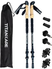 Collapsible Lightweight Trekking Poles – Hiking and Walking Sticks with Cork