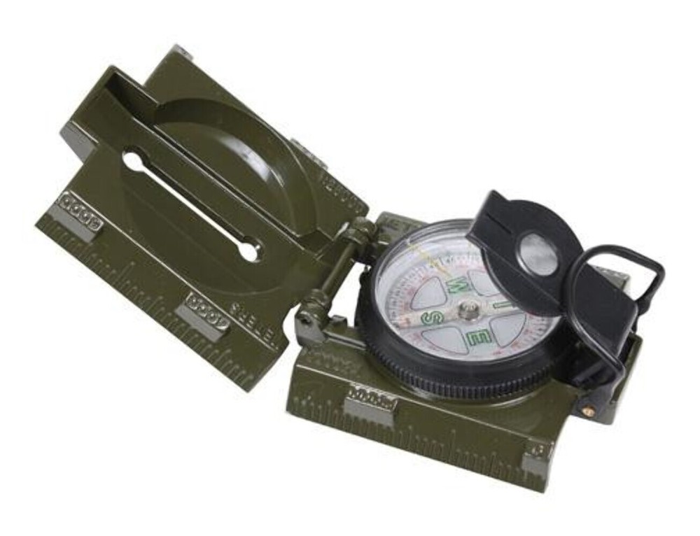 Rothco Military Marching Compass with LED Light – Olive Drab