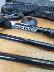 TREKKING POLES Collapsible Hiking Pole Sticks with Quick Lock Black By COVACURE