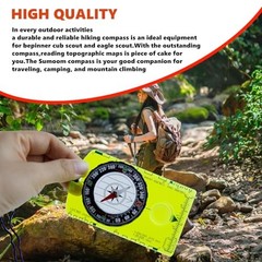 Abvsdu 2 Pieces Orienteering Compass, Superior Hiking Survival Compass for