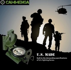 Cammenga Tritium Lensatic Compass US Military Olive Drab Waterproof Shockproof