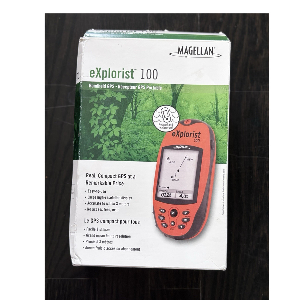 Magellan eXplorist 100 Handheld GPS Waterproof Backlight Orange/Black MPN