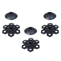 6Pcs Durable Rubber Trekking Pole Tips Outdoor Hiking Accessories Black