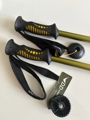DD Aluminum Adjustable Trekking Hiking Poles (2x) Olive Green