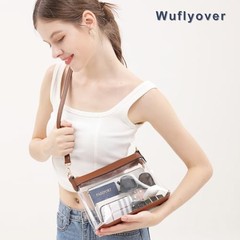 Clear Bag for Stadium Events, Clear Purse for Women Brown