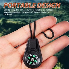 20Pcs Mini Hiking Compass Durable ABS Waterproof Portable Outdoor Survival Gear