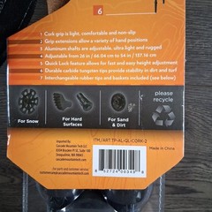 Cascade Mountain Tech Lock Cork Grip Trekking Poles NEW Model# TPALQLCORK2