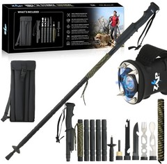 ZAP Hike ‘n Strike Tactical Walking/hiking Stick/18 in 1 Multi Tools_stun & More