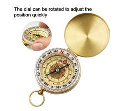 Waterproof Luminous Kids Compass Copper for Hiking, Camping, Hunting, Climbing