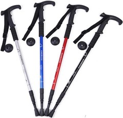 Walking Sticks Lightweight Trekking Poles T Anti-Slip Handle Design Adjustable