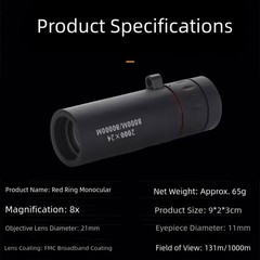 Handheld 2000×24 Telescope with Smartphone Holder Waterproof for Outdoor Events