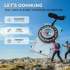 Compass Hiking Survival, Wilderness Survival Compass for Kids- Magnetic Gear Set