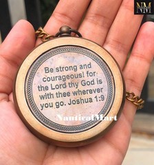 Brass Compass – “God My Lord Guide Me” Engraved, Handmade Personalized Gift f…