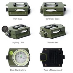 High Accuracy Waterproof Military Lensatic Sighting Army hiking working compass