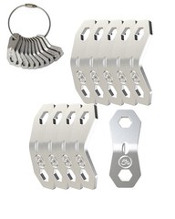 10 Pack Silver Aluminum Double Hole Guyline Rope Tensioners Camping Set
