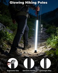 Aerospace Aluminum LED Hiking Pole – 40″ for Night Hiking, 2 Pack