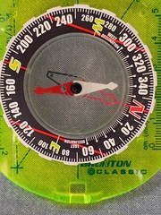 Brunton Classic Compass w/Optic Green Base. -used-