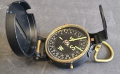 Lensatic Compass Vintage Original Box Pouch Instruction Your Direction Protector