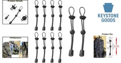 10 Pack Outdoor Hiking Stick & Gear Holders with Reflective Strips