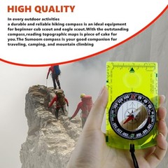 Abvsdu 2 Pieces Orienteering Compass, Superior Hiking Survival Compass for
