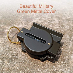 Multifunctional Military Compass, Amy Green, Waterproof and Shakeproof, Compass