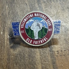 Yellowstone National Park Old Faithful Geyser Wyoming Enamel Lapel Pin