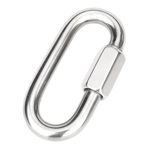 Chain Links, 1Pcs(18-8) Heavy Duty Stainless Steel Carabiner, 4.8 Inch 304