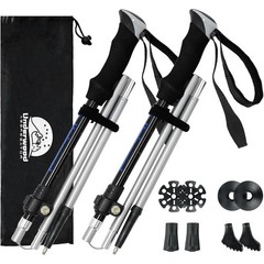 Lightweight Collapsible Hiking Poles Retractable Trekking Sticks Adjustable Grip