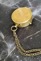 Personalized Gift, Engraved Antique Brass Compass with Leather Case,Gift for Son
