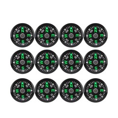 12pcs Mini Pocket Compass Easy Read For Hiking Camping Outdoor