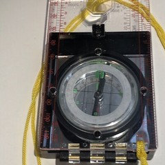 Tahoe Trails Compass. Acrylic. Mirror In Cap. Lanyard. 122×64.5×21.5mm. Used