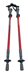 Kids Hiking Poles Adjustable Telescopic Poles for Children Range 25″ to 40″ Red