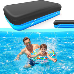 Swimming Pool Cover 305x183x30 cm Lightweight Foldable Easy Clean Silver Coated