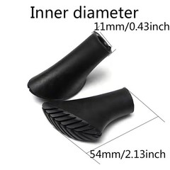 RONCHEN 8pcs Assorted Replacement Tips Hiking Stick Walking Trekking black