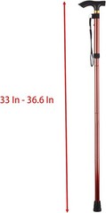 Foldable Alpenstocks, 33 Inch – 36.6 Inch Length Adjustable Aluminum Alloy