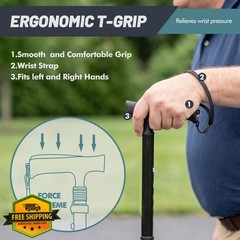 GPTCAMP G2 Walking Stick Black