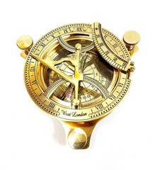 Vintage Brass Sundial Compass 2.5″ – Handmade Antique Nautical Gift for Explorer