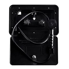 RV Exterior Shower Box Kit with Lock for Outside, Outdoor Non-Metallic RV Black