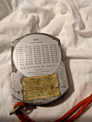 Vintage survey citing compass Suunto KB14-360 compass With leather Case tether