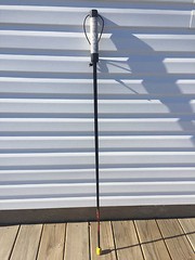 Walking Hiking Sticks anti-shock 49″Black with our Patent Golf Grip/Light Weight