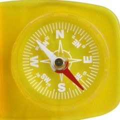 Skywalker Lanyard Compass with Safety Whistle (Yellow Compass, Orange Lanyard)