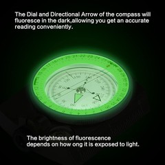 Military Lensatic Sighting Compass Survival with Carrying Bag, Green