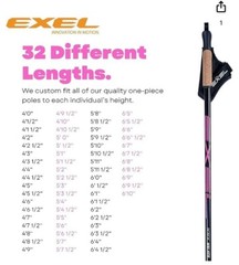 Exel Nordic Walking Poles For Hiking,Walking & Exercise (120cm)